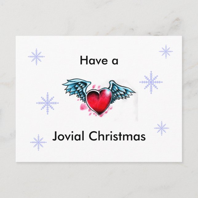 Carte postale "ayez Noël jovial" (Devant)