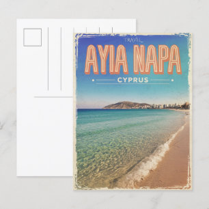 Carte Postale Ayia Napa Chypre, plage blanche Cadeaux méditerran
