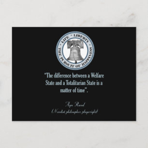 Carte Postale Ayn Rand Cote (Totalitarisme)