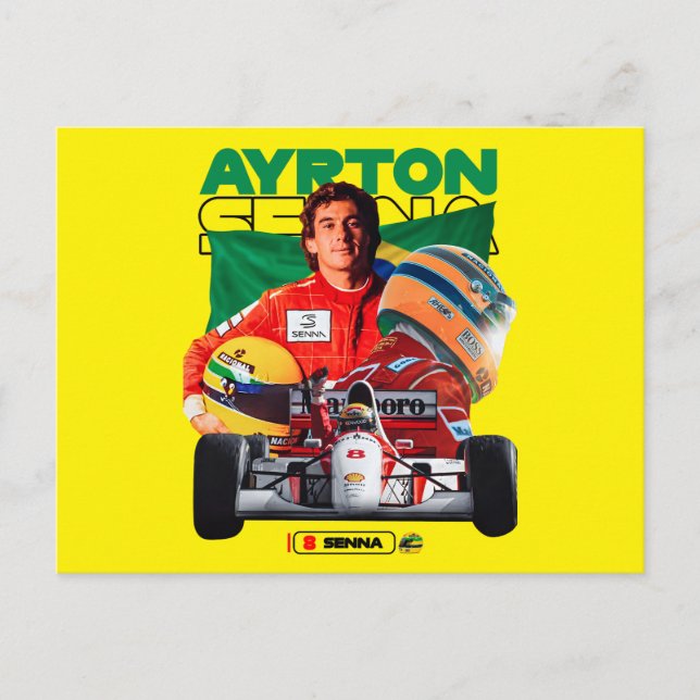 Carte Postale Ayrton Senna (Devant)