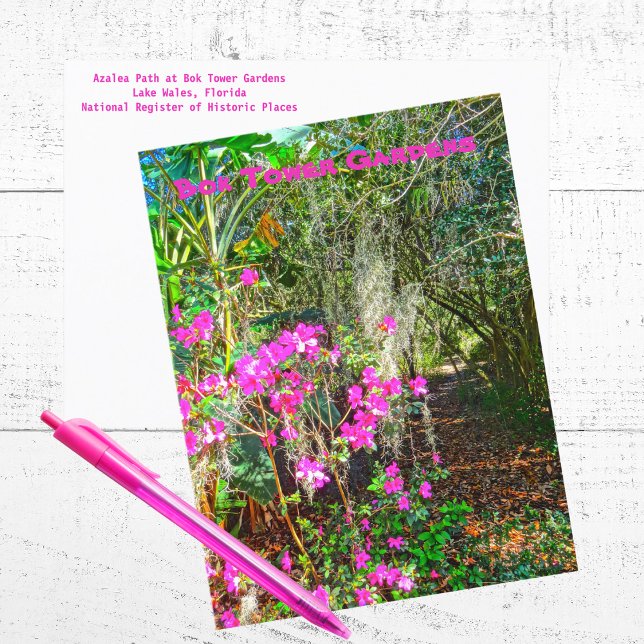 Carte Postale Azalea Path Bok Tower Gardens Lake Wales Floride (Créateur téléchargé)