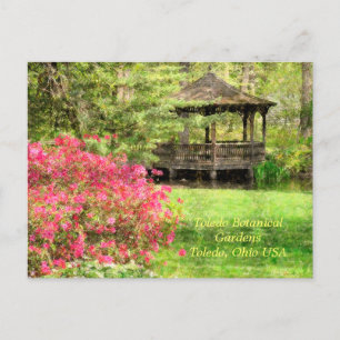 CARTE POSTALE, "AZALEAS ET GAZEBO, TOLEDO BOTANICA