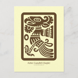 Carte postale Aztec Cuauhtli - Aigle (Marron)
