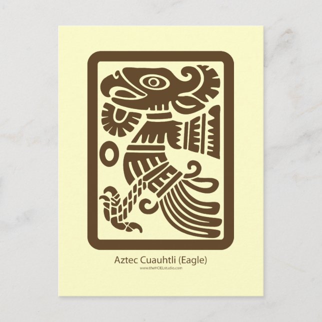 Carte postale Aztec Cuauhtli - Aigle (Marron) (Devant)