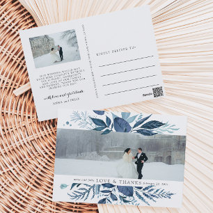 Carte Postale Azur sauvage Merci photo Mariage