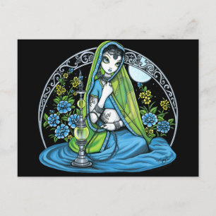 Carte postale "Azura" Hindi Flower Hookah Princess