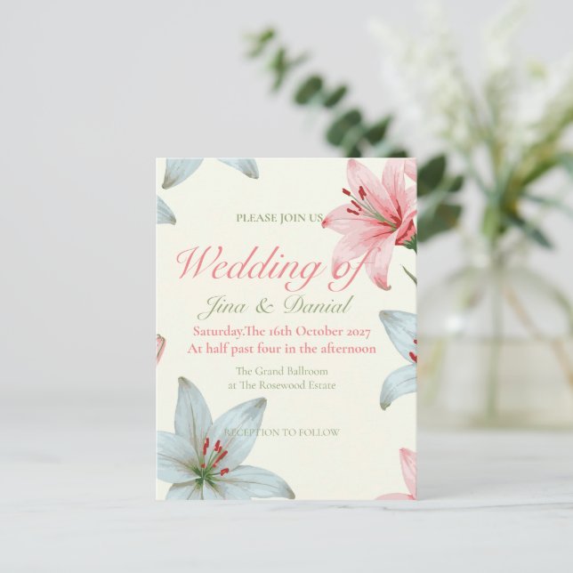 Carte Postale Azure Bloom V03 (Debout devant)