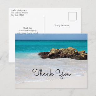 Carte Postale Azure Ocean Sandy Beach Merci photo