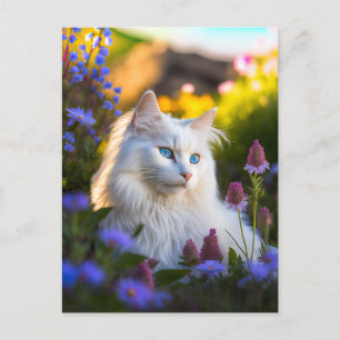 Carte postale Azure the Turkish Angora Cat