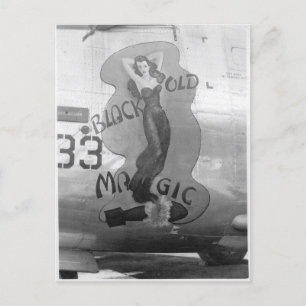 Carte postale B-24 Nose Art "Old Black Magic"