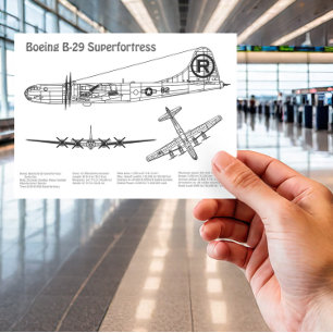 Carte Postale B-29 Superforteresse - Plan directeur de l'avion B