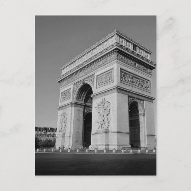 Carte Postale B&W Arc de Triomphe 3 (Devant)
