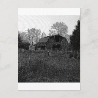Carte Postale B&W Barn