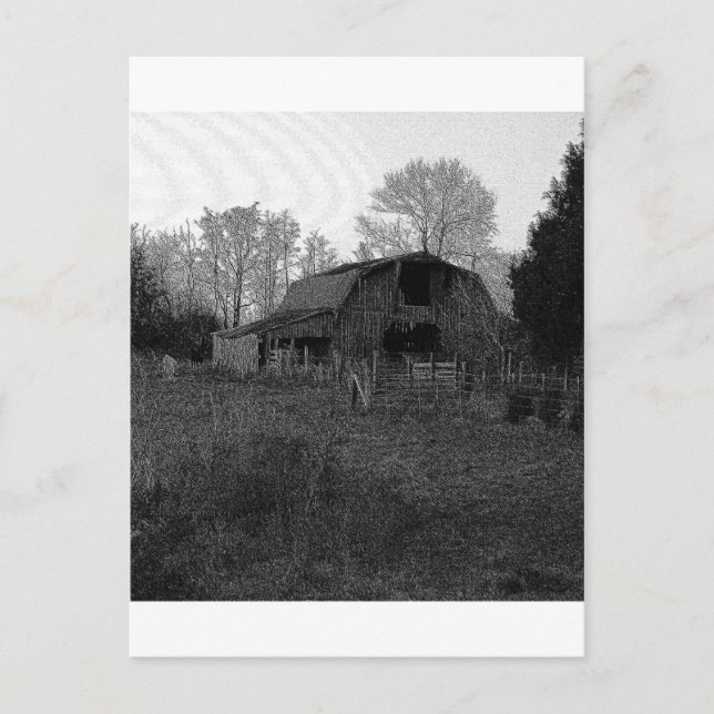 Carte Postale B&W Barn (Devant)
