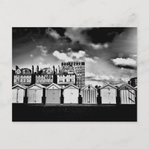 Carte Postale B&W Brighton Beach Huts