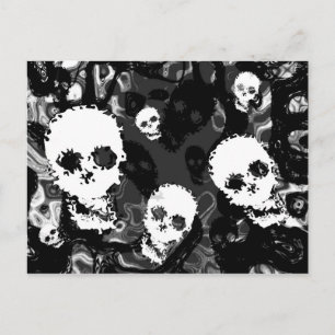 Carte postale B&W Skull Specters