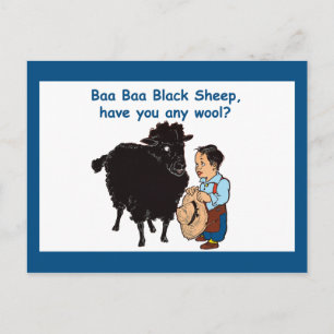 Carte Postale Baa Baa Black Sheep