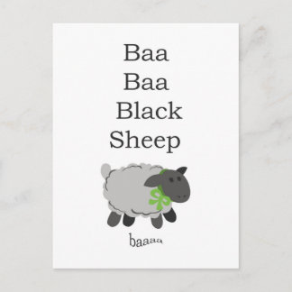 Carte Postale Baa Baa Black Sheep