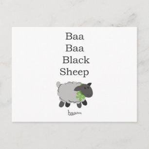 Carte Postale Baa Baa Black Sheep