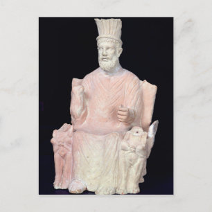 Carte Postale Baal Hammon assis sur son trône