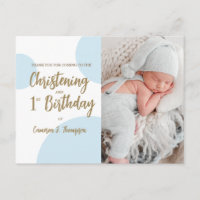 Baby Boy Blue Photo Christening et 1er anniversair