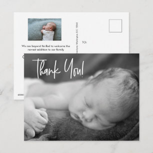 Carte Postale Baby Boy Custom Photos Handlettering Merci