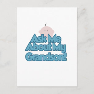 Carte Postale Baby Boy Demandez à propos de My Grandson Tshirts