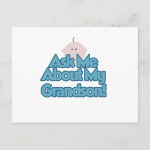 Carte Postale Baby Boy Demandez à propos de My Grandson Tshirts