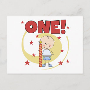 Carte Postale Baby Boy est un 1er Anniversaire Tshirts et cadeau