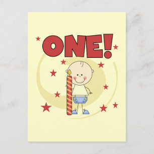 Carte Postale Baby Boy est un 1er Anniversaire Tshirts et cadeau