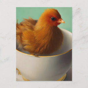 Carte Postale Baby Chick dans une Teacup