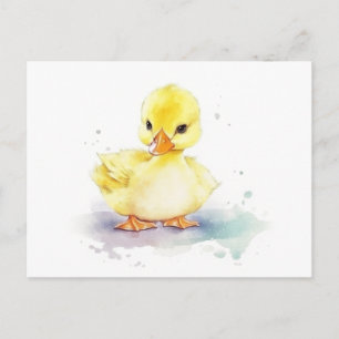 Carte postale Baby Duck 2 Watercolor