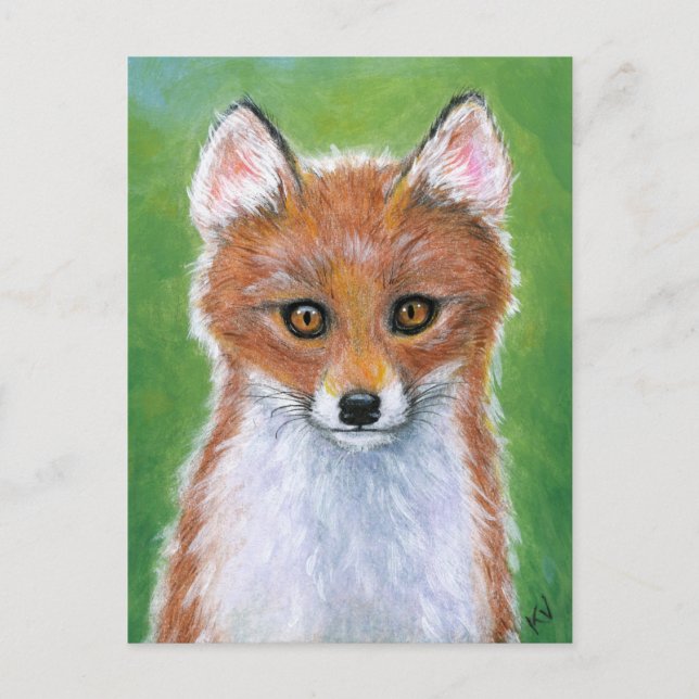 Carte postale Baby Fox Kit Cub (Devant)