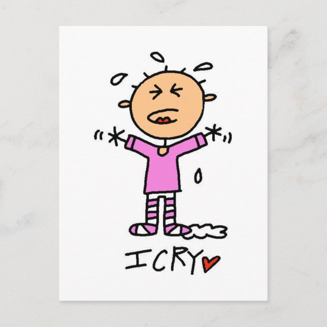 Carte Postale Baby Girl I Cry Tshirts et cadeaux (Devant)