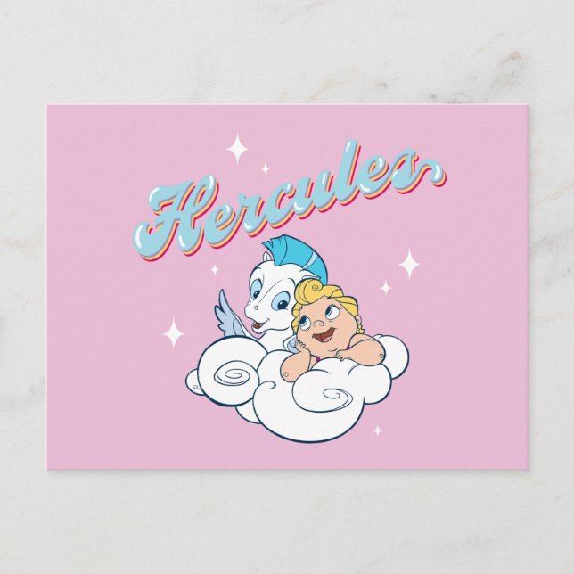 Carte Postale Baby Hercules and Pegasus on a Cloud Postcard (Devant)