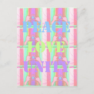 Carte Postale Baby Kids Peace Love Unity Hakuna Matata design.p