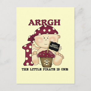 Carte Postale Baby Pirate 1er Anniversaire Tshirts et cadeaux