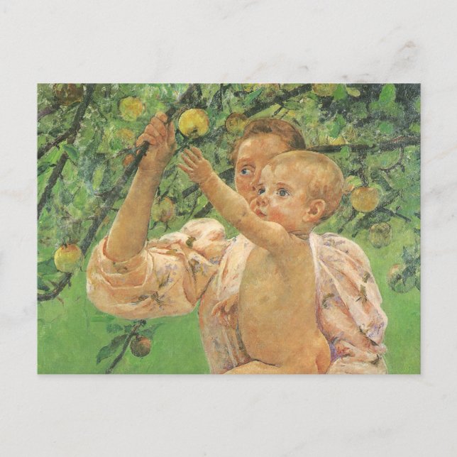 Carte Postale Baby Reaching for an Apple par Mary Cassatt (Devant)