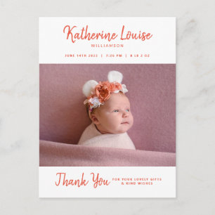 Carte Postale BABY SHOWER Bébé Poison Thank You Postcard