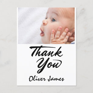 Carte Postale Baby shower d'adresse de retour photo Merci