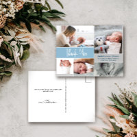 Baby shower de collection photo de la main bleue