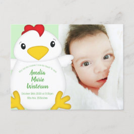 Carte Postale Baby shower de poulet