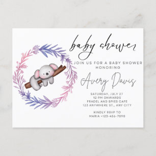 Carte Postale baby shower d'invitation