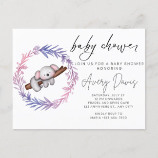 Carte Postale baby shower d'invitation