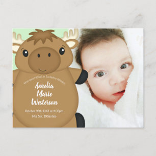Carte Postale Baby shower d'orignal