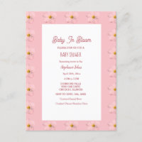Baby shower Fille Bébé En Fleur Motif Floral Rose
