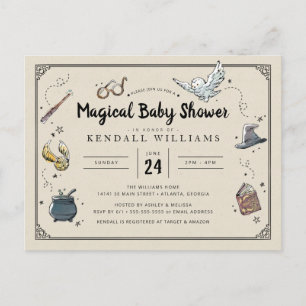 Carte Postale Baby shower Harry Potter