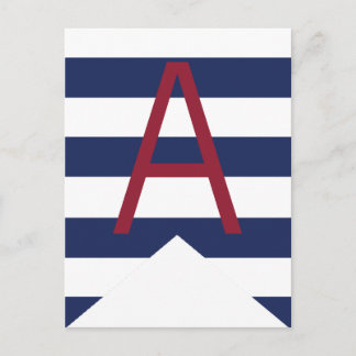 Carte Postale Baby shower nautique - Drapeau de Bunting personna