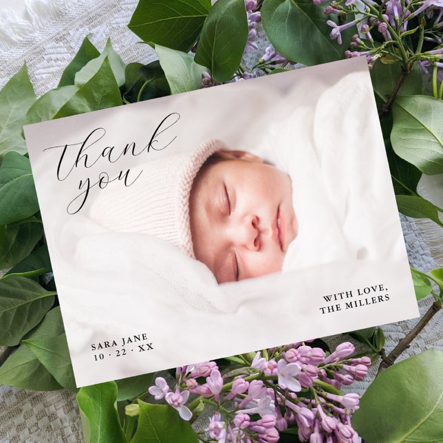 Carte Postale Baby shower photo entièrement personnalisé Chic Me (Créateur téléchargé)
