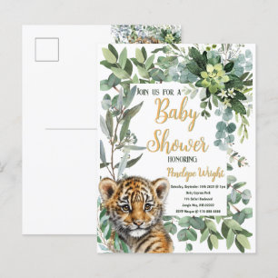 Carte Postale Baby shower réaliste de Tiger Cub
